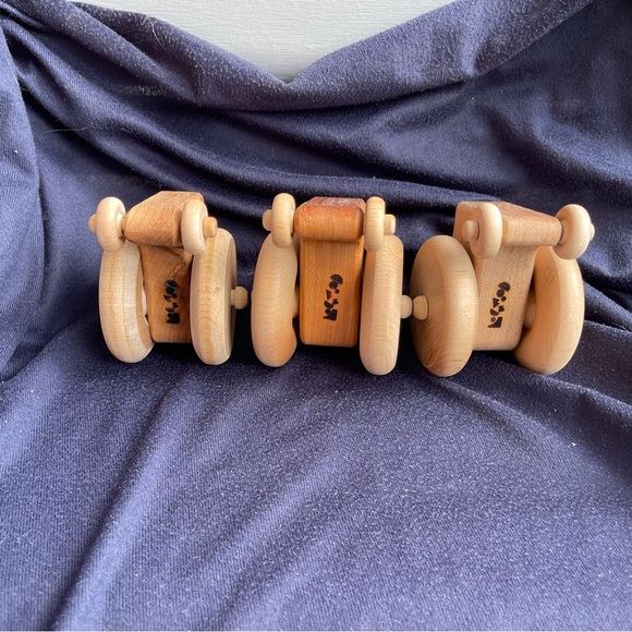 Montessori Bundle:3 Big Wheel Little Wheel by LOCKWOOD wooden push car toy - Picture 7 of 11